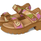 Brynn Platform Quilted Patchwork Leather Sandals