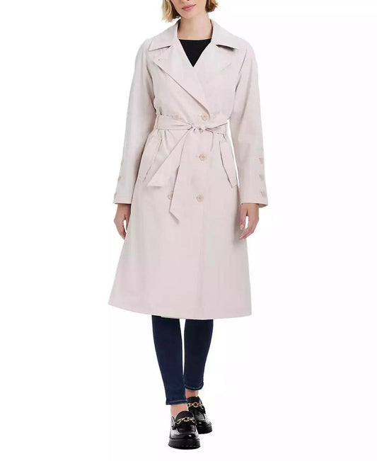 Women's Long Double-Breasted Trench Coat