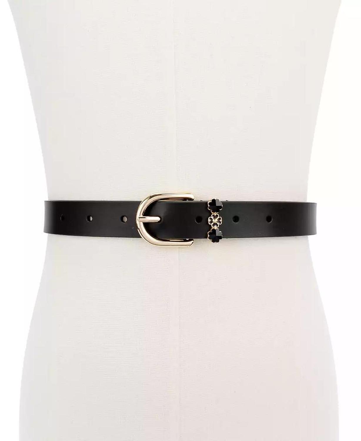 Women's Faceted Flower Buckle Belt