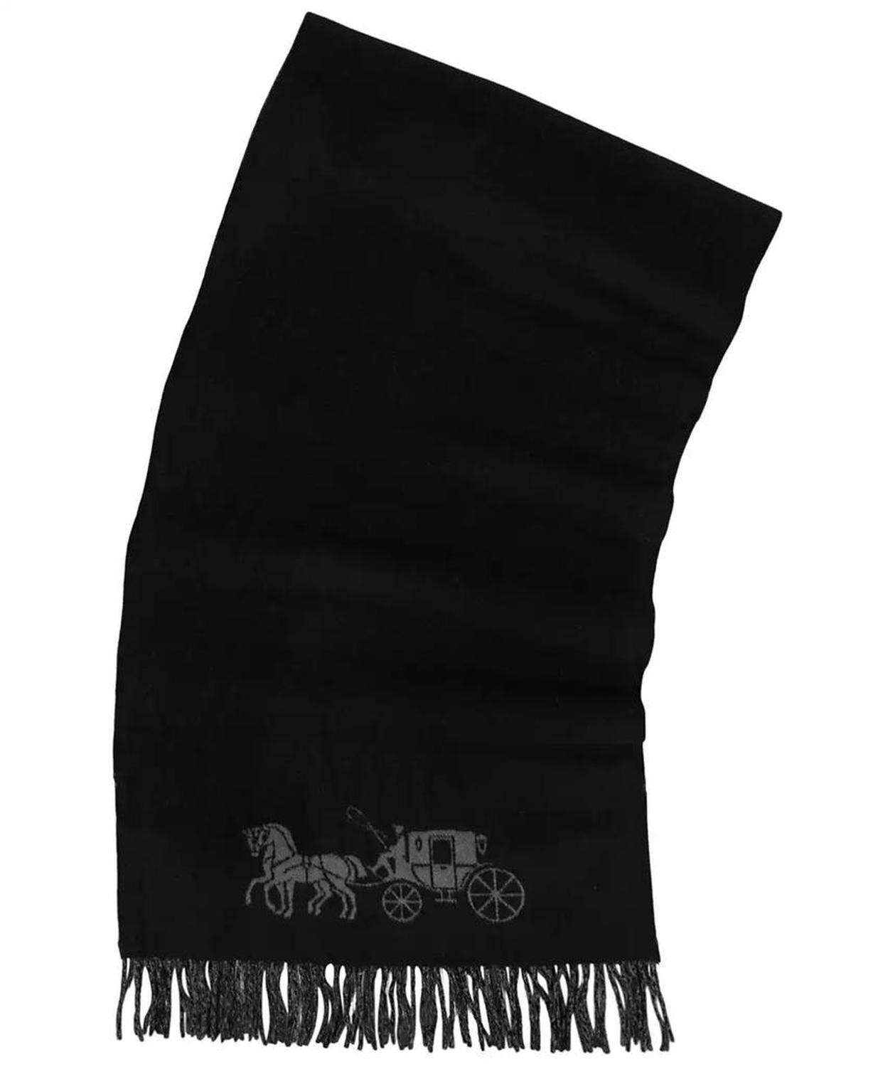 Women's Oversized Bicolor Horse and Carriage Muffler