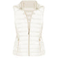 Women's Sleeveless Puffer Vest With Removable Hood In White