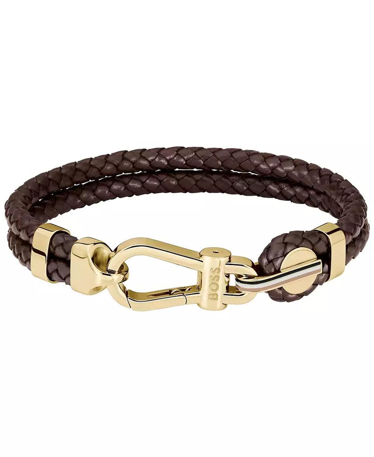 Men's Ares Prime Brown Leather Bracelet