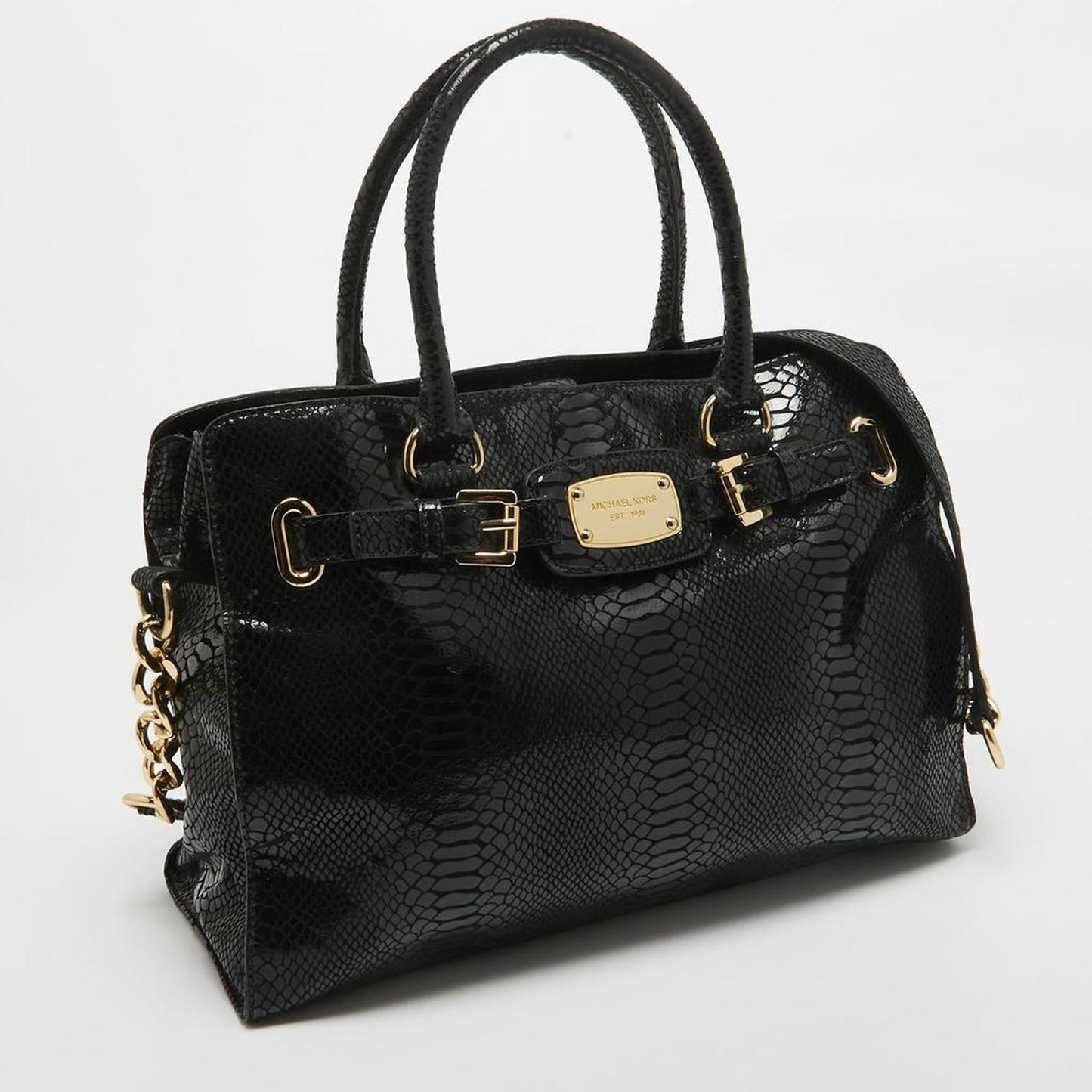 Michael Michael Kors  Phyton Effect Suede East West Hamilton Tote