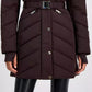 Women's Faux-Fur-Trim Hooded Belted Puffer Coat