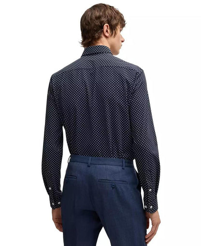 Men's Slim-Fit Geometric Print Shirt