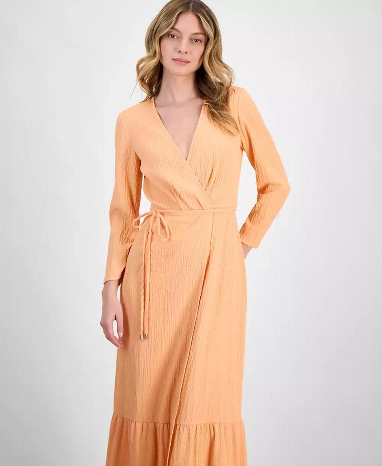 Women's Smocked Surplice Tiered Maxi Dress