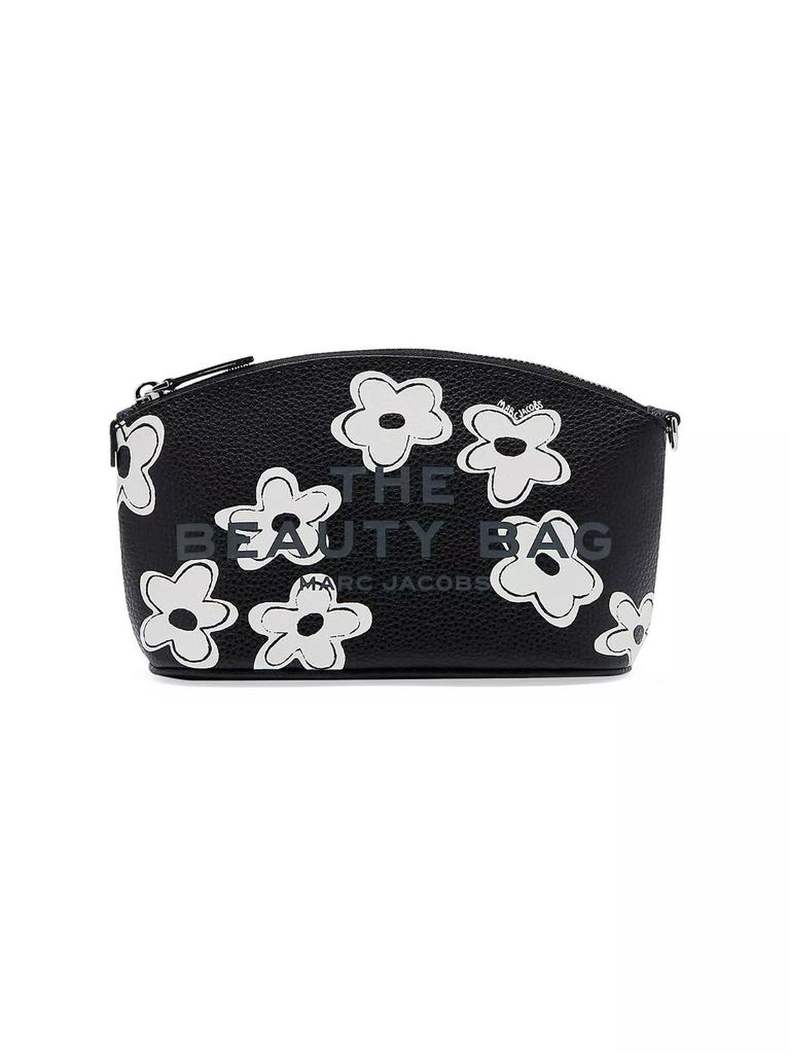 The Daisy Floral Leather Cosmetic Bag