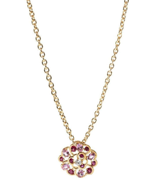 Chanel Fil De Camelia Diamond Necklace in 18k 18KT Yellow Gold FG VS 0.10 CTW