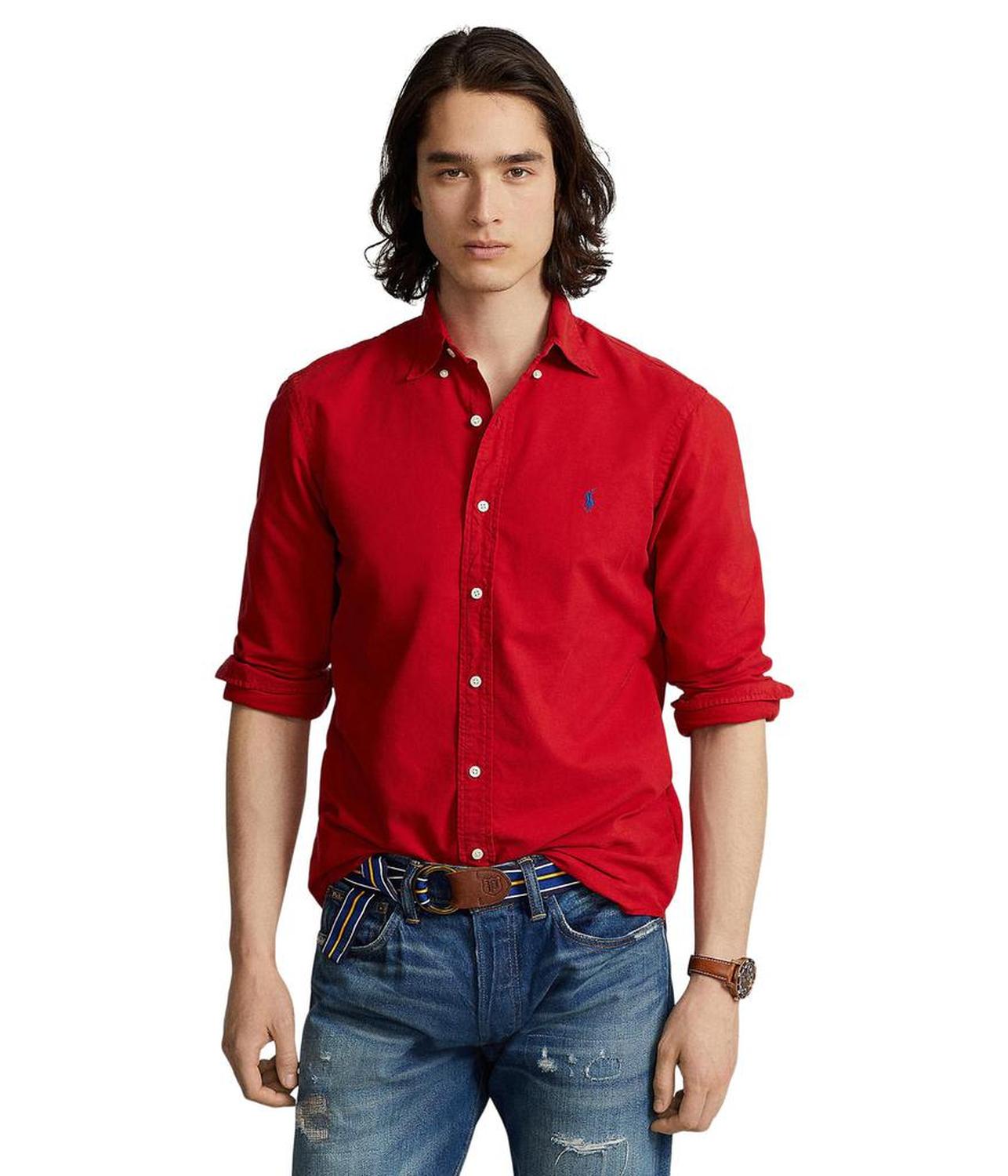 Classic Fit Garment-Dyed Oxford Shirt
