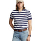 Classic Fit Striped Mesh Polo Shirt