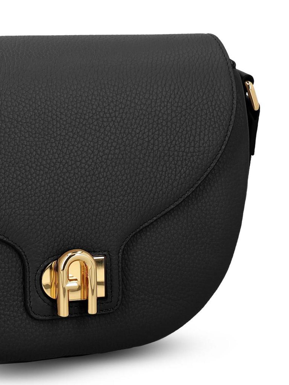 Furla Logo Plaque Foldover-Top Shoulder Bag