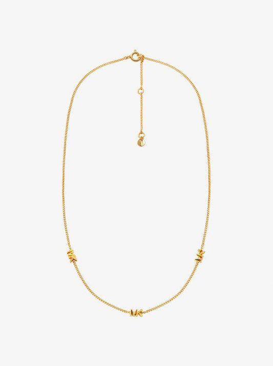 Precious Metal-Plated Sterling Silver Logo Necklace