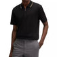 Men's Zip-Neck Interlock Polo Shirt