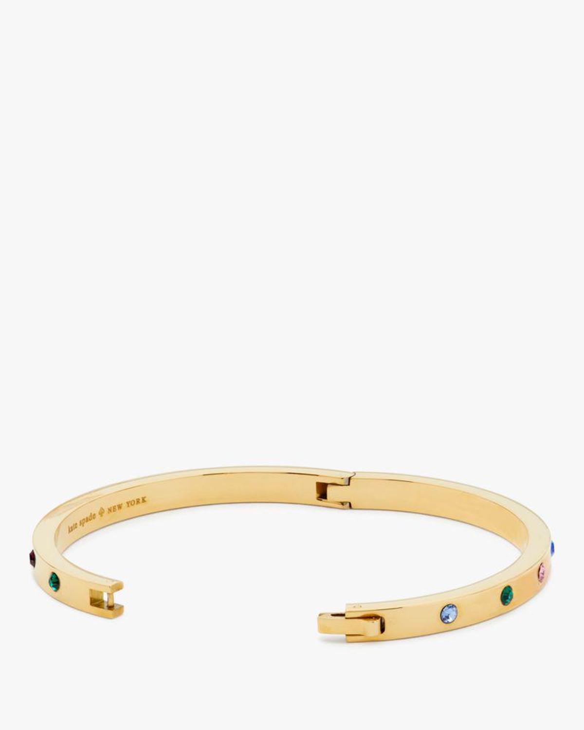 Set in Stone Hinged Silver Bangle