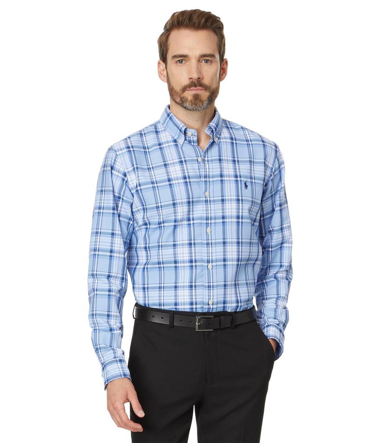 Classic Fit Plaid Oxford Shirt