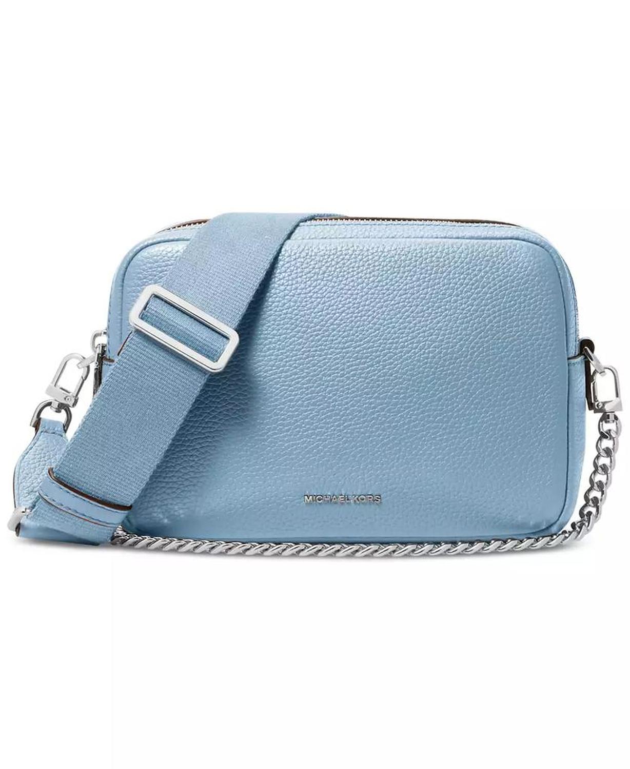 Bryant Medium Leather Double Zip Chain Camera Crossbody