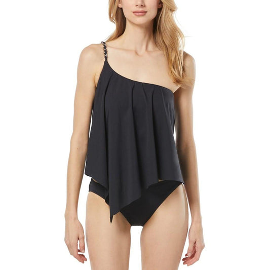 Women's Chain-Trim One-Shoulder Tankini Top