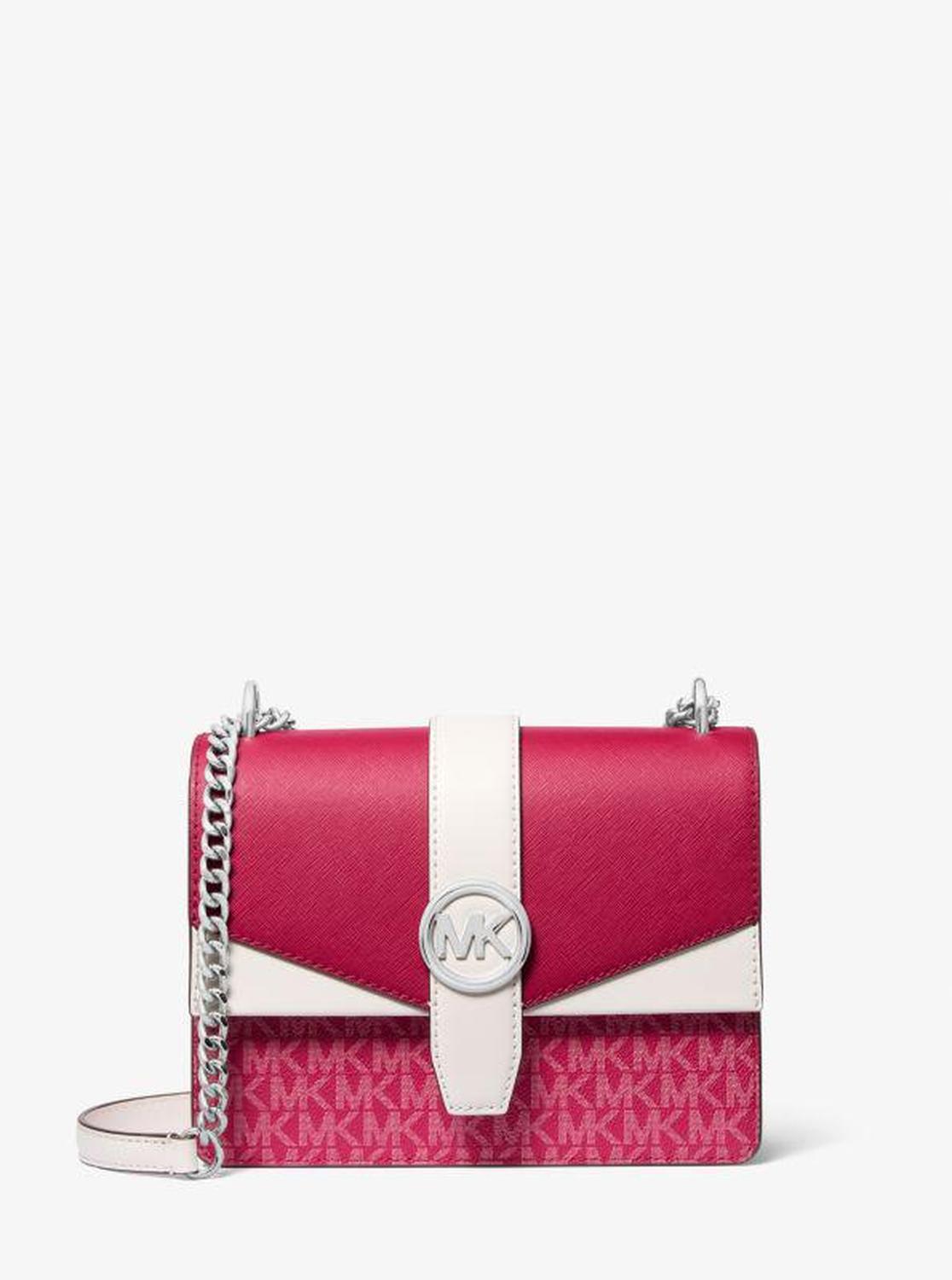 Greenwich Small Color-Block Signature Logo Crossbody Bag