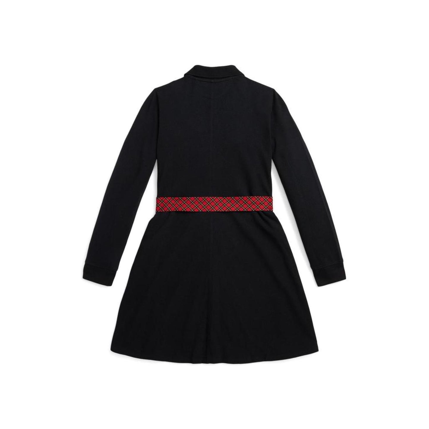 Plaid-Sash Knit Oxford Dress (Big Kids)