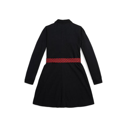 Plaid-Sash Knit Oxford Dress (Big Kids)