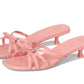 Carolina Pebbled Leather Kitten Heel Sandal