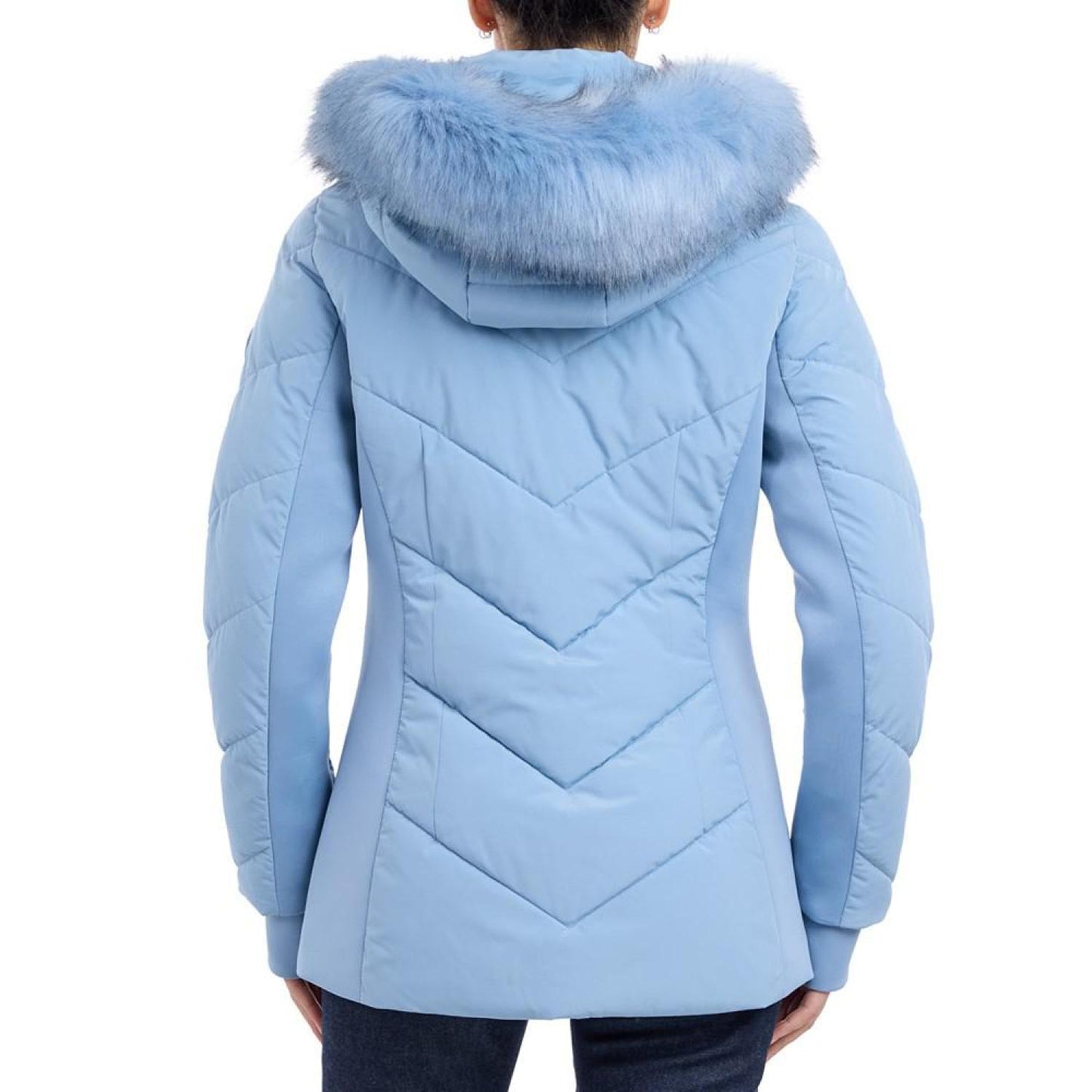 Women's Faux-Fur-Trim Hooded Puffer Coat, Created for Macy's