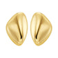 Brass Pebble Statement Earrings