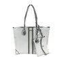 Eva Large Stripe Travel Tote Bag Plus Pouch Women's