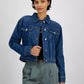 Women's Cropped Cotton Denim Jacket