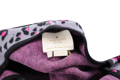 Leopard Print Dress in Purple Viscose