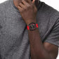 Men's Charter Red Silicone Strap Watch 44.5mm