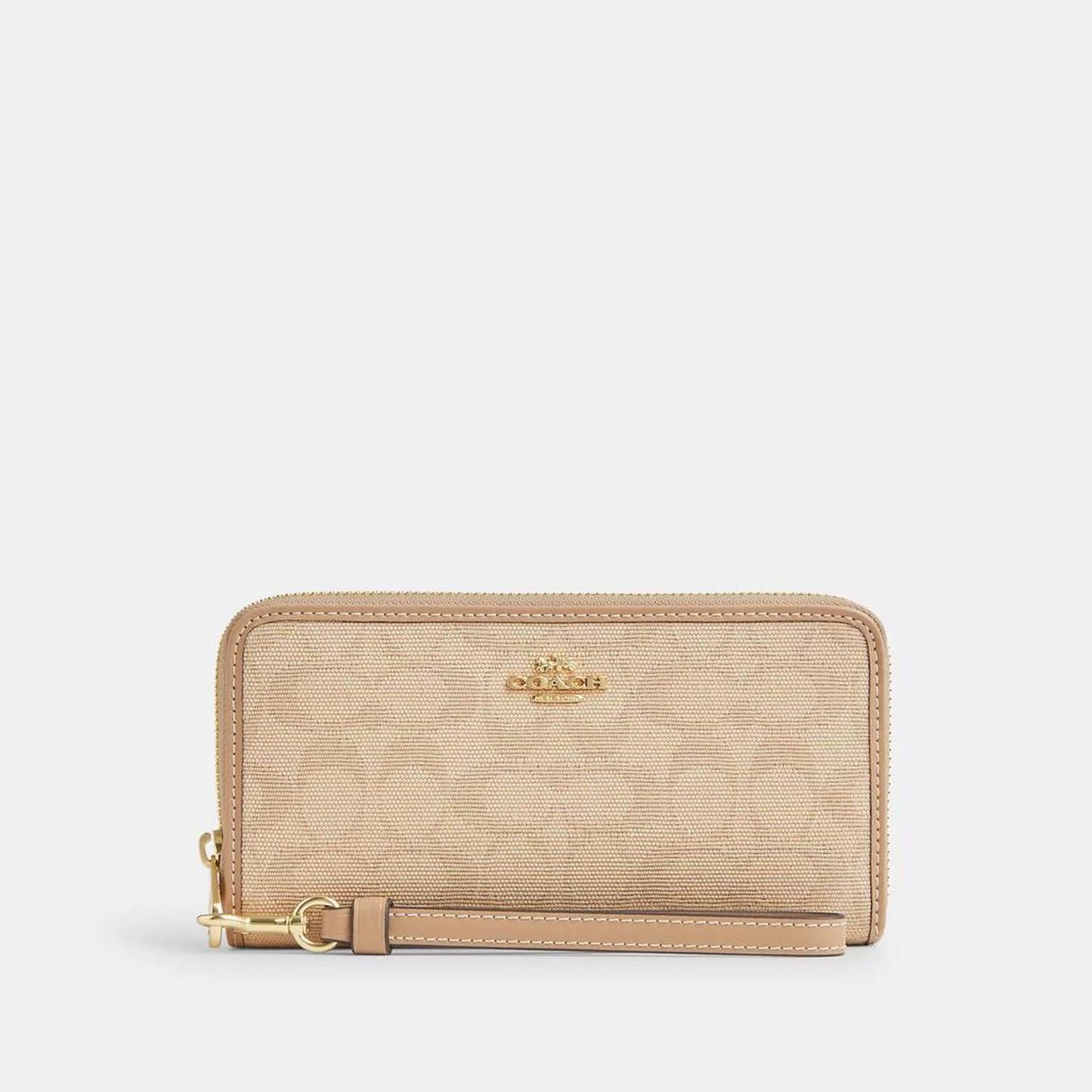 Long Zip Around Wallet With Signature Canvas