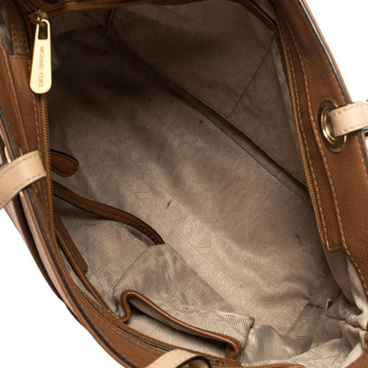 Michael Michael Kors Brown/beige Leather Bedford Tote