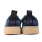 Max Mara Womens Low Top Slip On Sneakers Navy Blue Suede