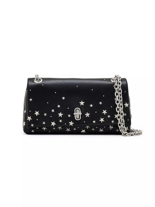 The Star Studded Dual Chain Leather Wallet