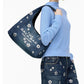 The Sequin Daisy Denim Sack Bag