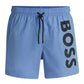 Men's Vertical Logo Print Swim Shorts