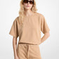 Logo Jacquard Knit Short-Sleeve Sweatshirt