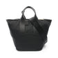 Leather Nylon Canvas Tote Bag