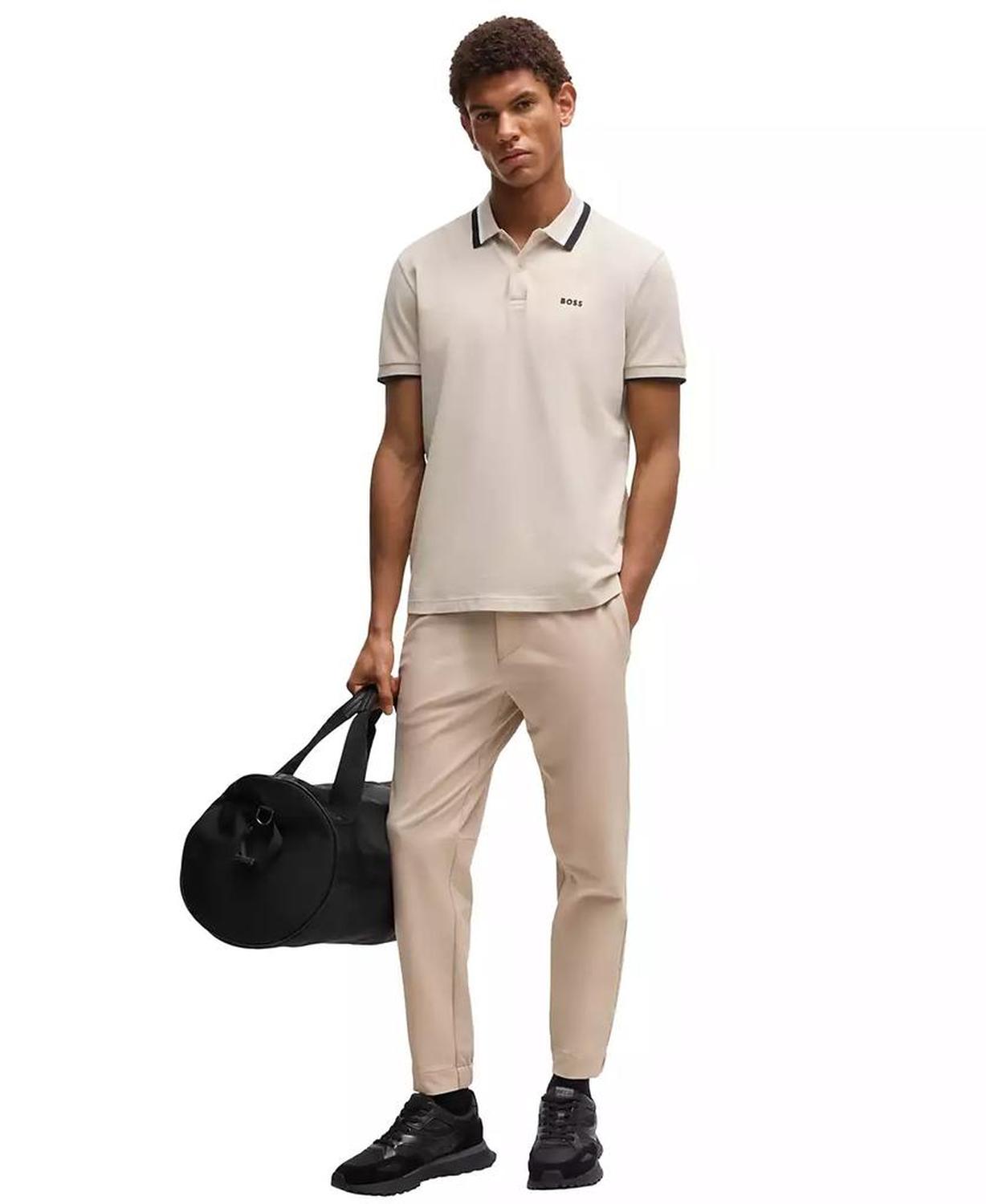 Men's Contrast Stripe Regular-Fit Paddy Polo