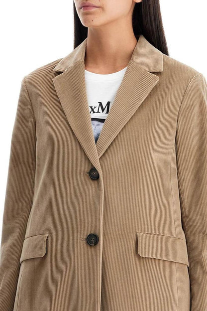 S Max Mara Single-Breasted Corduroy Jacket With