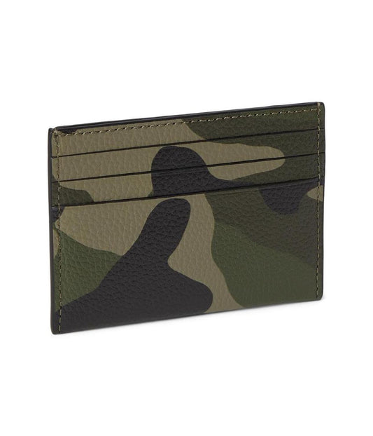 Card Case With Camo Print And Coach Graphic