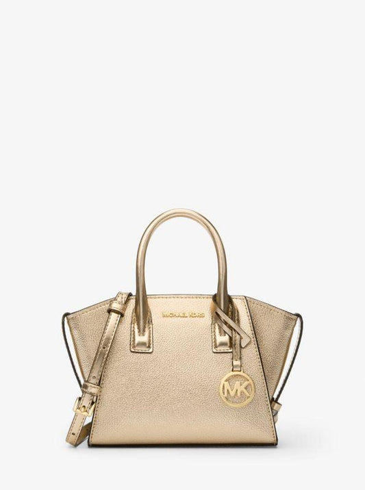 Avril Extra-Small Metallic Leather Satchel