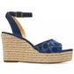 Women's Suede Espadrille Wedge Sandals