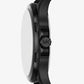 Oversized Bowen Black-Tone and Silicone Watch