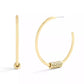 Large Signature Quilted Tube Hoop Earrings
