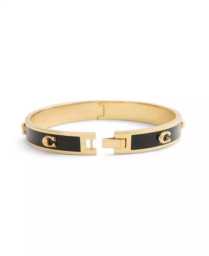 Signature Pegged Enamel Bangle Bracelet