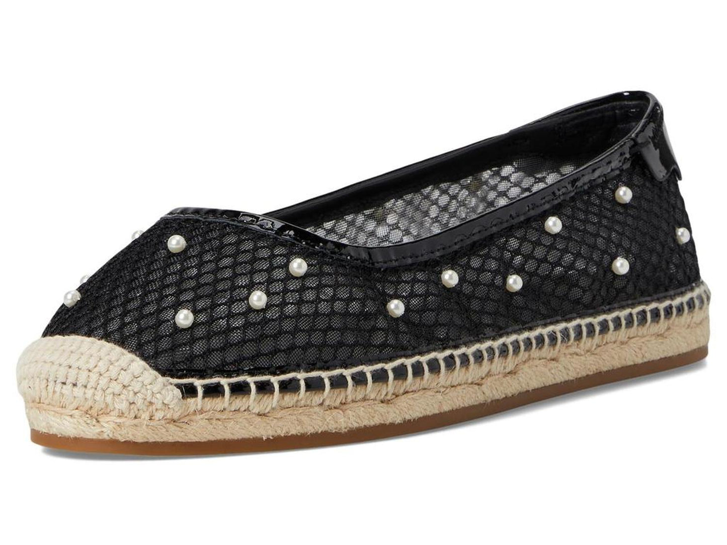 Pearl Fishnet Espadrille Ballet Flat