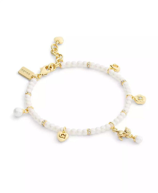 Signature Cat Charm Mother of Pearl Strand Bracelets