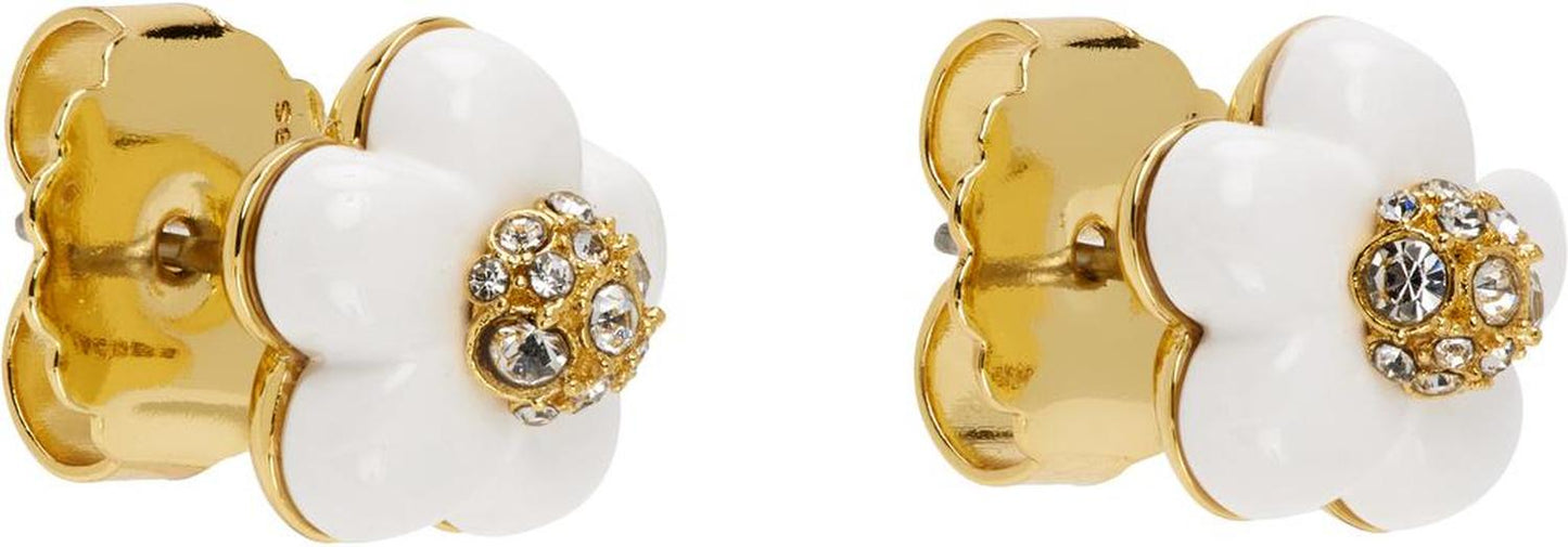 Gold & White 'The Daisy Stud' Earrings